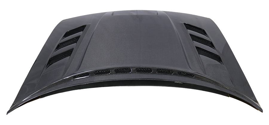 2008-2022 Dodge Challenger 2 doors TERMINATOR Style Double Sided Carbon Fiber Carbon Fiber Black Hood
