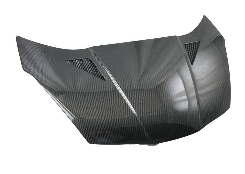 2009-2014 Honda Fit 4 doors TECHNO R Style Carbon Fiber Black Hood