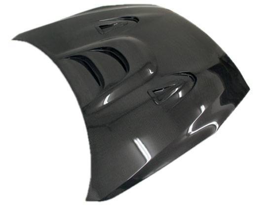 2009-2016 Nissan Skyline R35 GTR 2 doors MS Style Carbon Fiber Black Hood