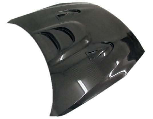 2009-2016 Nissan Skyline R35 GTR 2 doors MS Style Carbon Fiber Black Hood