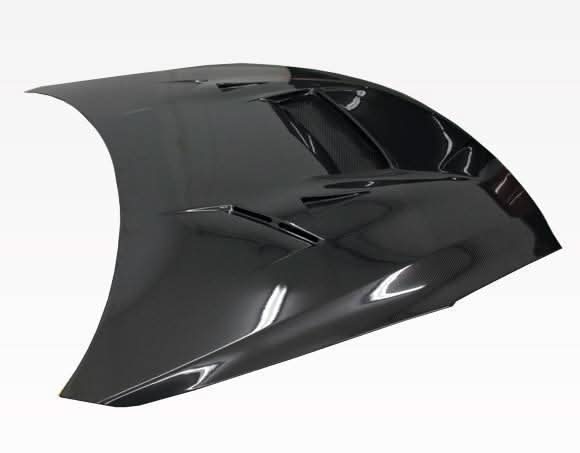 2009-2016 Nissan Skyline R35 GTR 2 doors VRS Style Carbon Fiber Black Hood