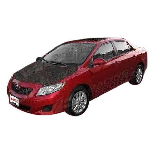 2009-2013 Toyota Corolla 4 doors OEM Style Carbon Fiber Black Hood