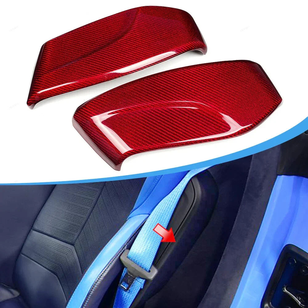 Real Carbon Fiber Interior Seat Side Panel Trim for Corvette C8 (2020–2026 Stingray, Z51, Z06)