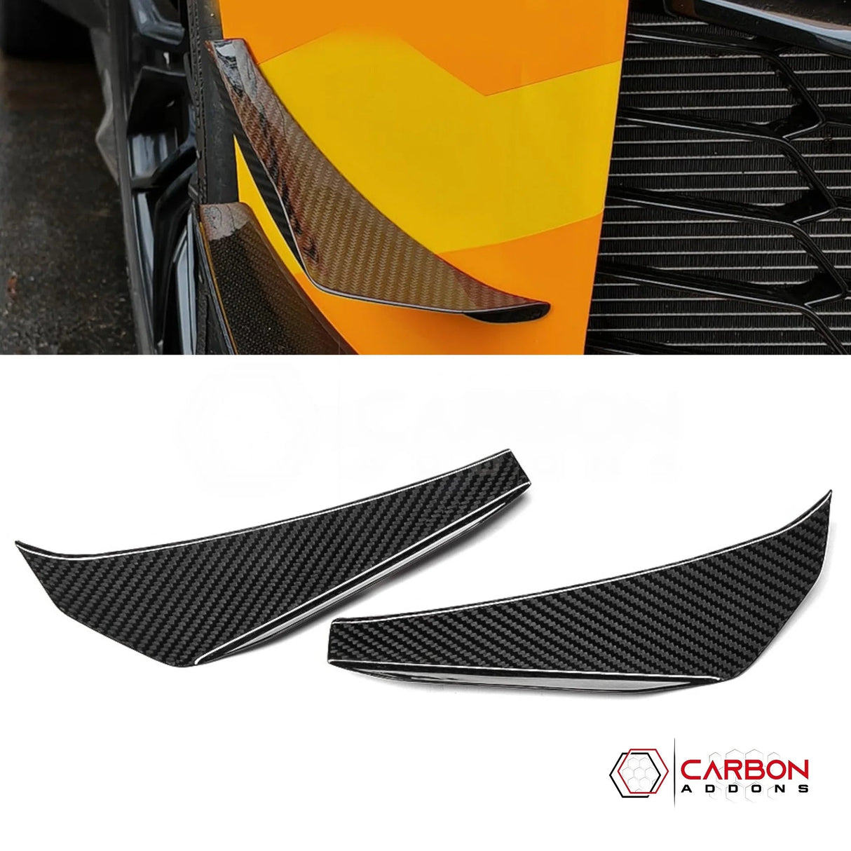 C8 Z06/ERay Corvette Carbon Fiber Upper Canards