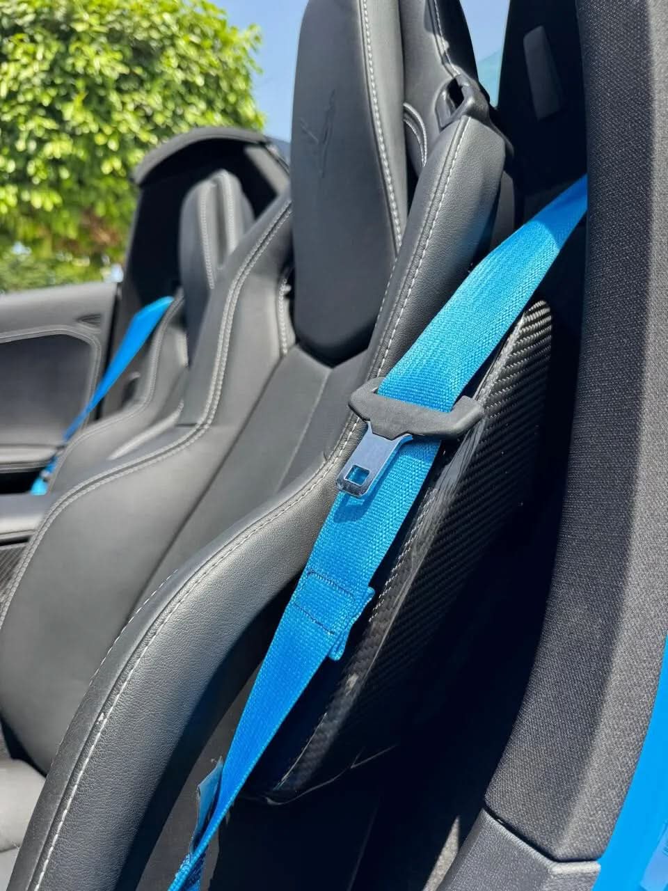 Real Carbon Fiber Interior Seat Side Panel Trim for Corvette C8 (2020–2025 Stingray, Z51, Z06)