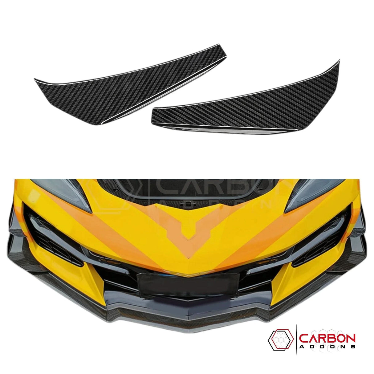 C8 Z06/ERay Corvette Carbon Fiber Upper Canards
