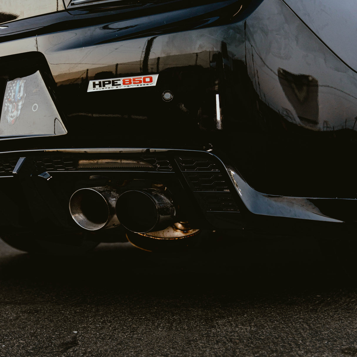 2017-2025 Chevy Camaro ZL1 / ZL1 1LE EVO Diffuser W/ Smokey Reflectors Gloss Black