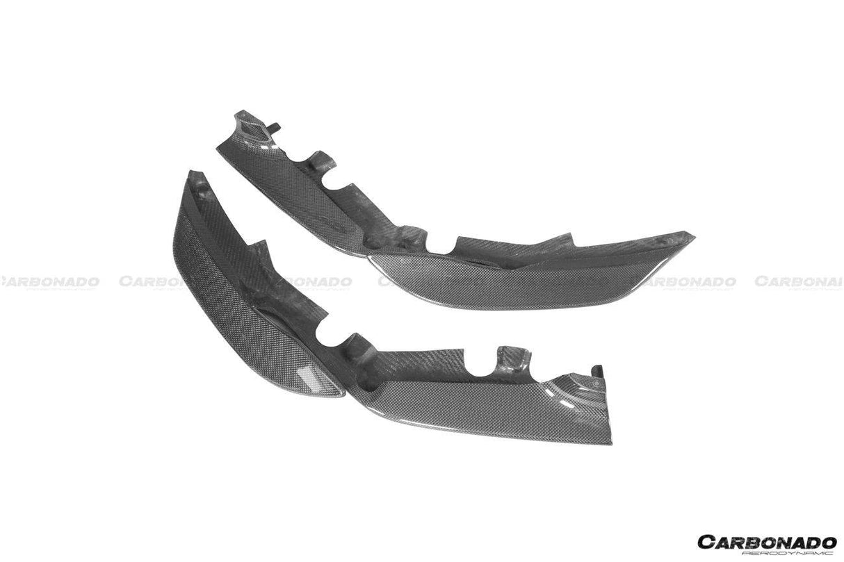 2018-2022 Ferrari 488 Pista OEM Style Carbon Fiber Front Bumper Side Splitter