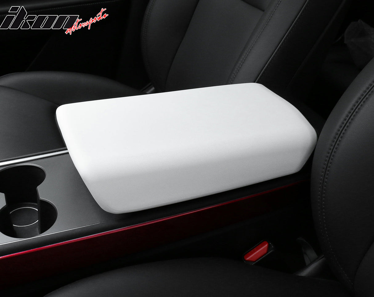 2020-2024 Tesla Model Y & 2017-2023 Model 3 Armrest Cover White TPE