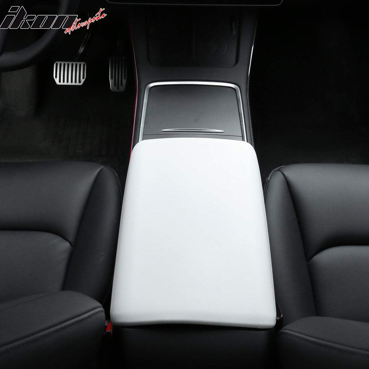 2020-2024 Tesla Model Y & 2017-2023 Model 3 Armrest Cover White TPE