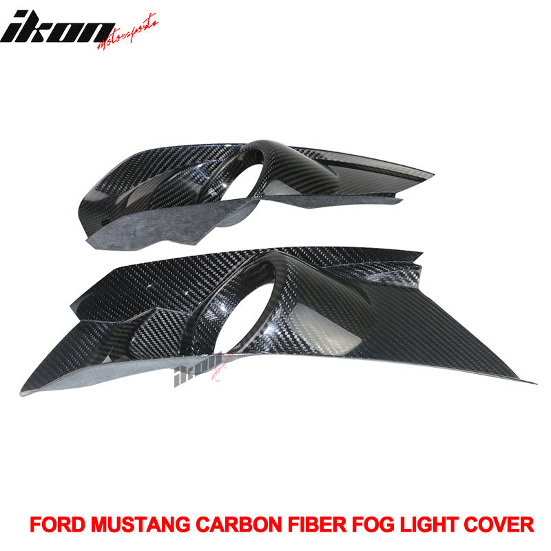 2015-2017 Ford Mustang JC Style 2PC Fog Lights Lamp Cover Carbon Fiber