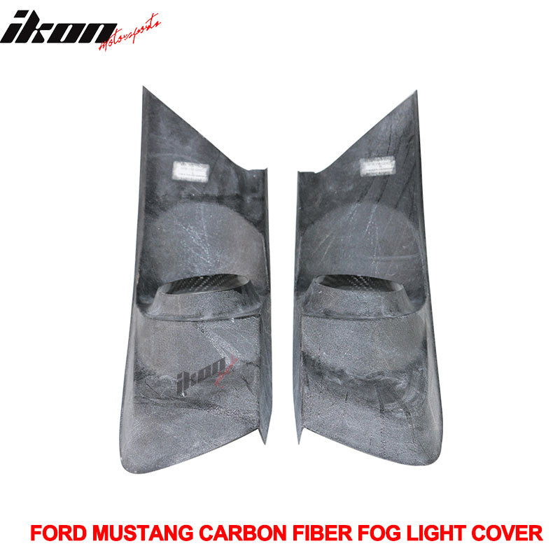 2015-2017 Ford Mustang JC Style 2PC Fog Lights Lamp Cover Carbon Fiber