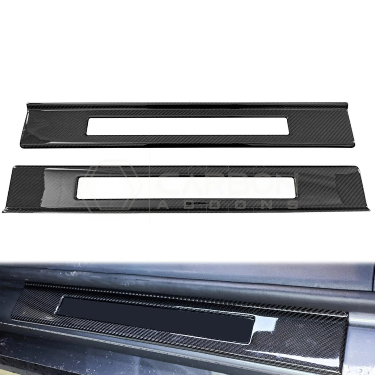 2024+ S650 Mustang Hard Carbon Fiber Door Sills Trim Cover