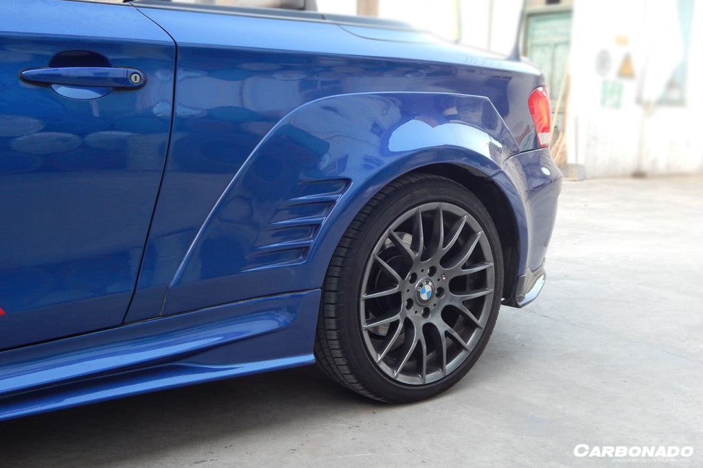 2008-2013 BMW 1 Series E82 E88 1M Style Side Skirts Wide Rear Fender Flare body kit