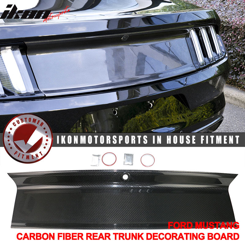 2015-2023 Ford Mustang Vintage Rear Trunk Lid Cover Panel Carbon Fiber