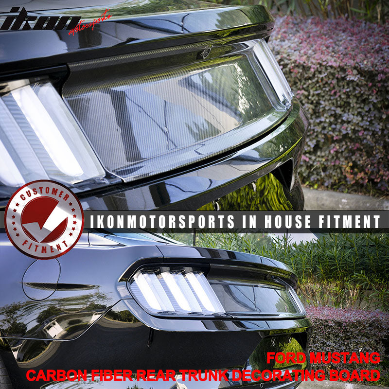 2015-2023 Ford Mustang Vintage Rear Trunk Lid Cover Panel Carbon Fiber