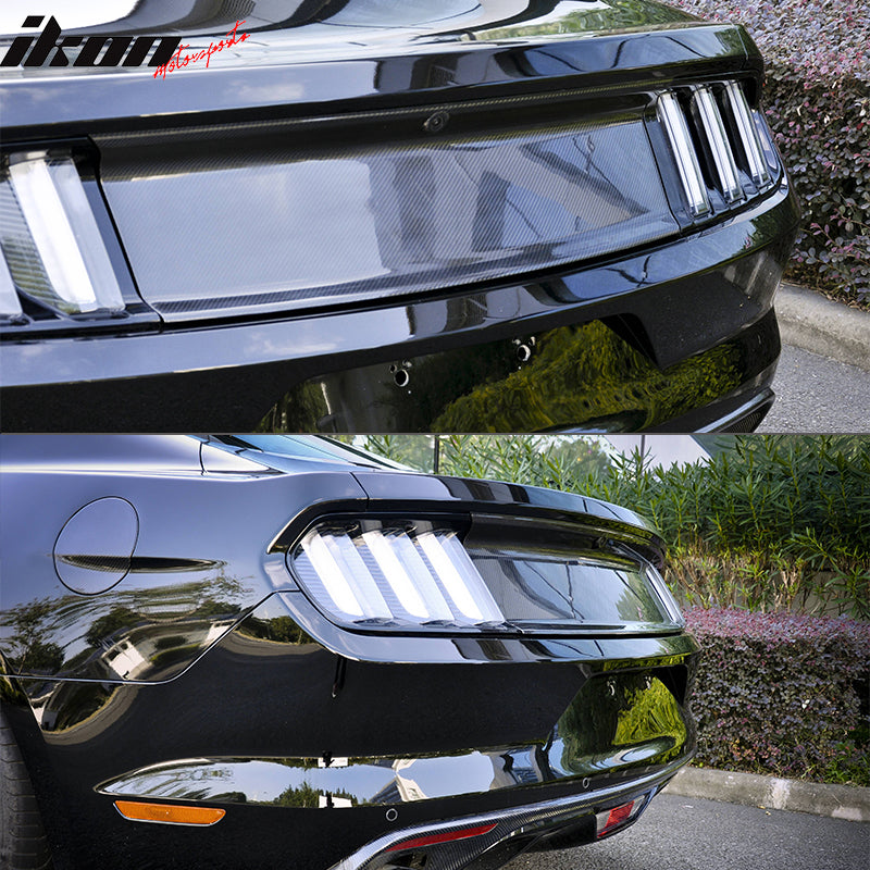 2015-2023 Ford Mustang Vintage Rear Trunk Lid Cover Panel Carbon Fiber