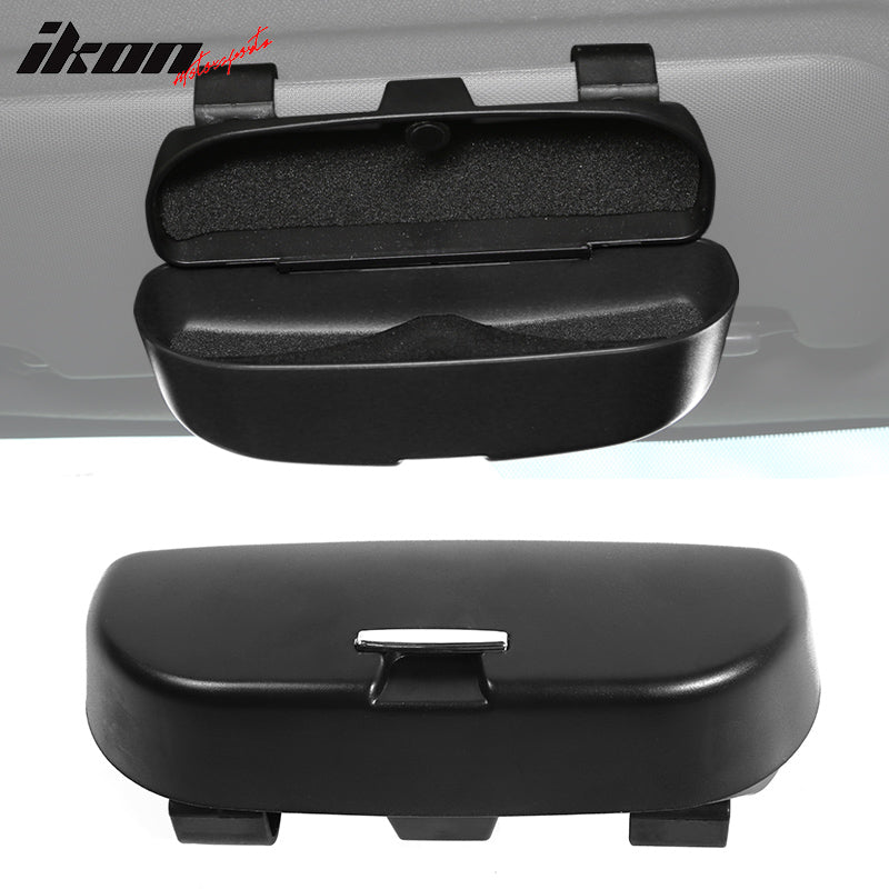 Universal Black Auto Car Sunglasses Holder Organizer Sun Visor Box ABS
