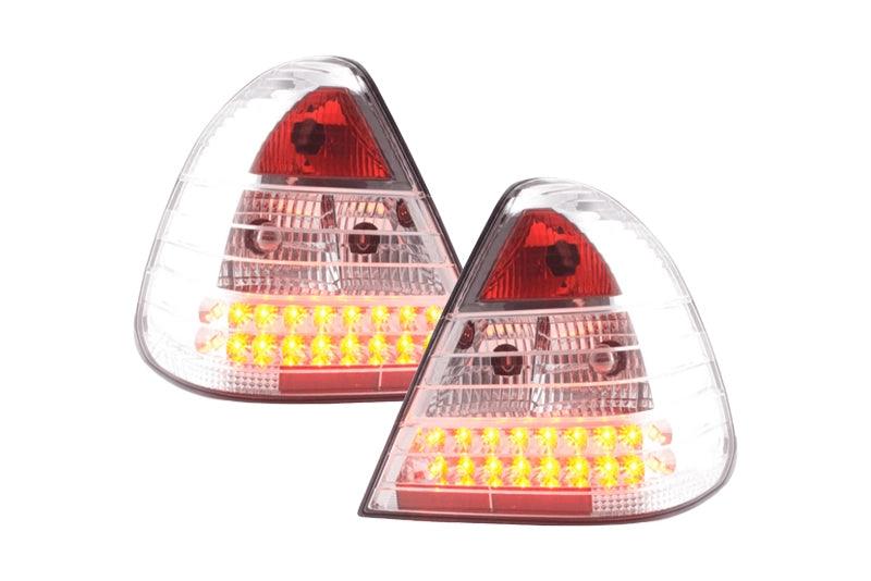 Mercedes Benz C-Class (202) Chrome Clear LED Taillights Set (1996-2000) - K2 Industries