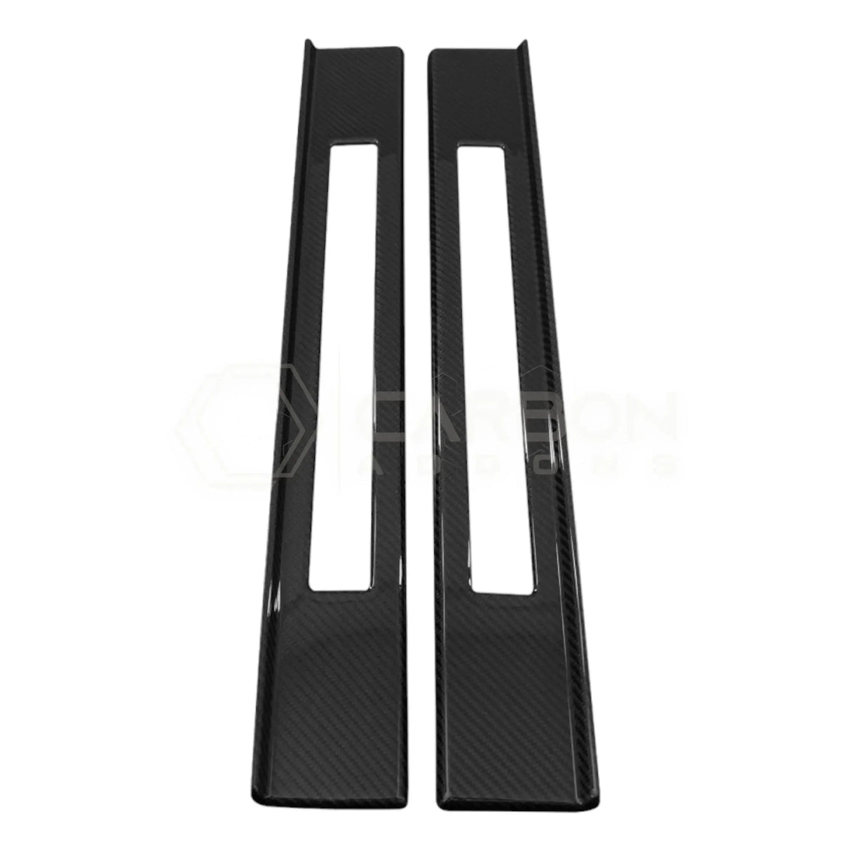 Real Carbon Fiber Door Sill Trim Covers for 2024+ Ford Mustang
