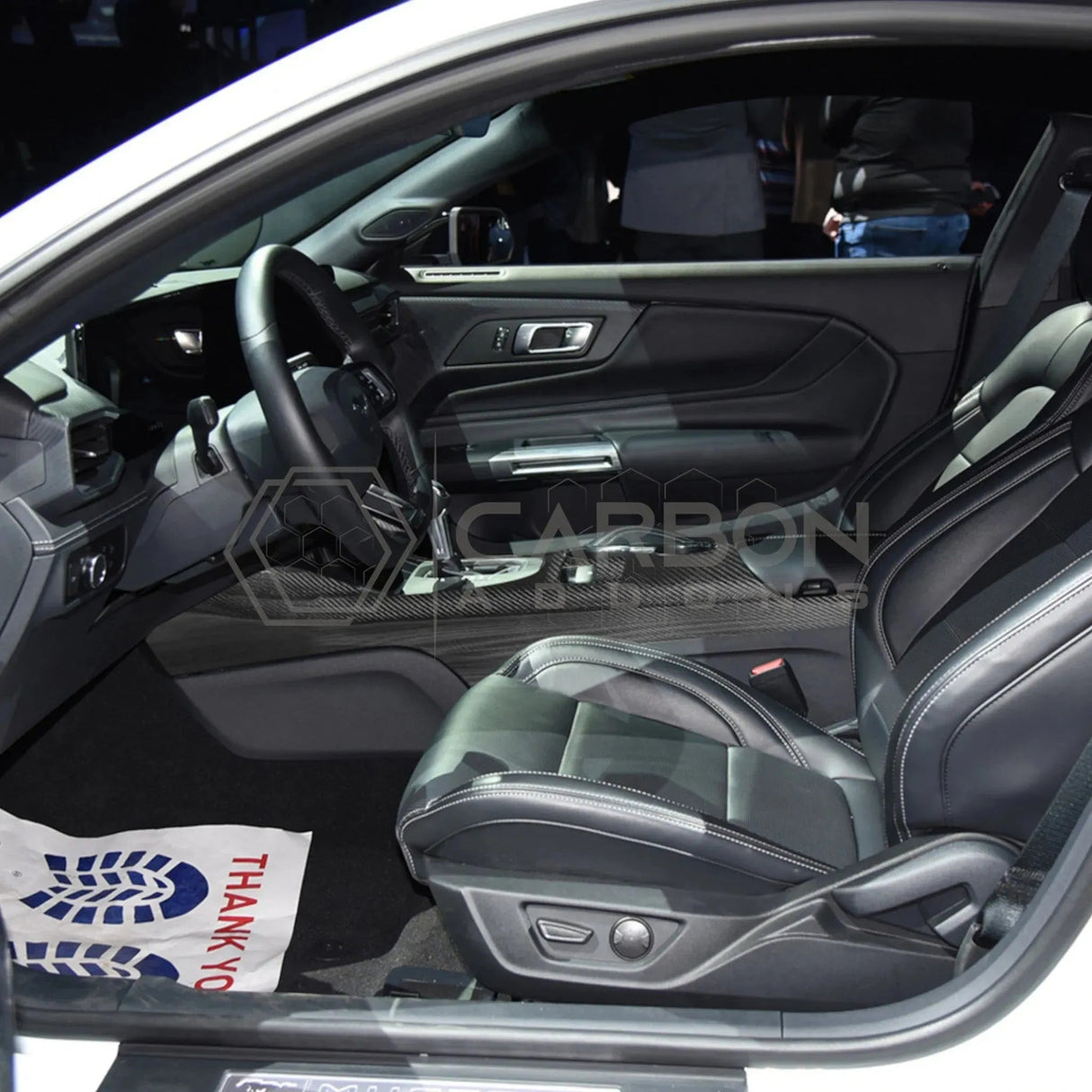 2024+ S650 Mustang Hard Carbon Fiber Center Console Trim Cover