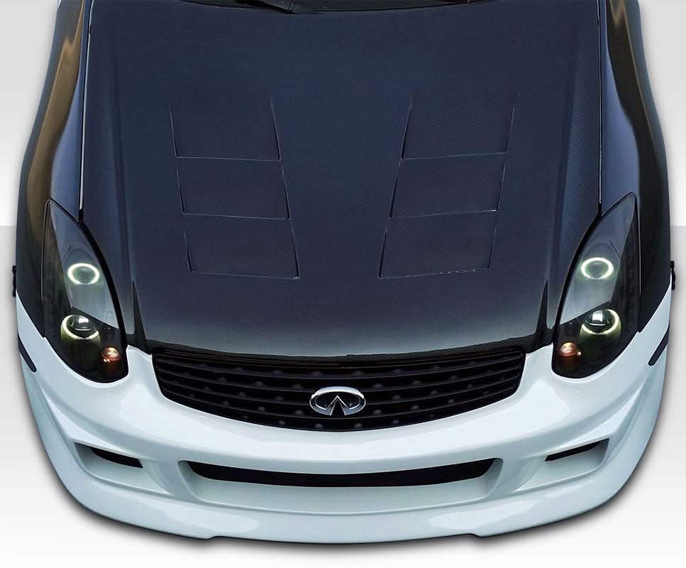 2003-2007 Infiniti G35 Type G Style Front Bumper Cover - 1 Piece - FRP