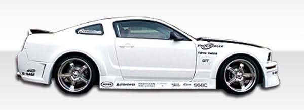 2005-2014 Ford Mustang Circuit Style Wide Body Side Skirts - FRP