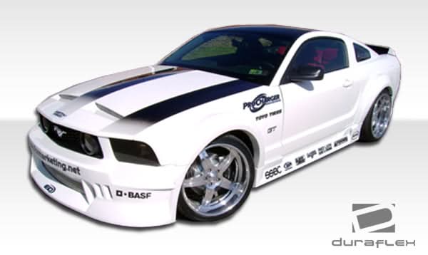 2005-2014 Ford Mustang Circuit Style Wide Body Side Skirts - FRP