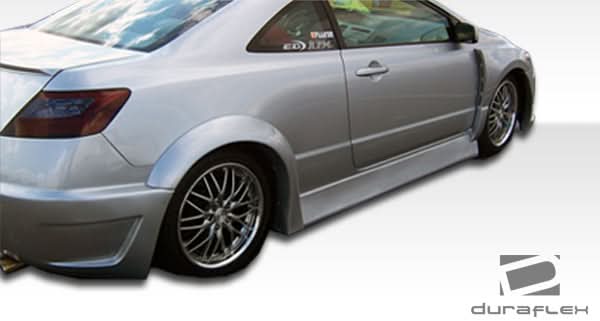 2006-2011 Honda Civic 2DR Circuit Style Wide Body Rear Fender Flares - FRP