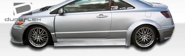 2006-2011 Honda Civic 2DR Circuit Style Wide Body Rear Fender Flares - FRP