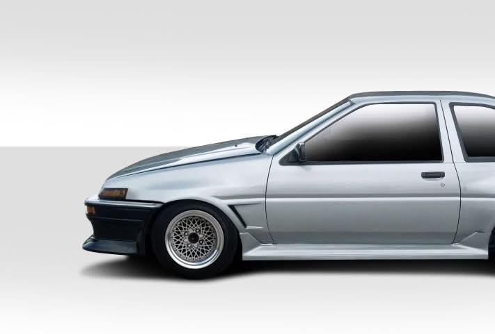 1984-1987 Toyota Corolla D-1 Sport Style Front Fenders - FRP