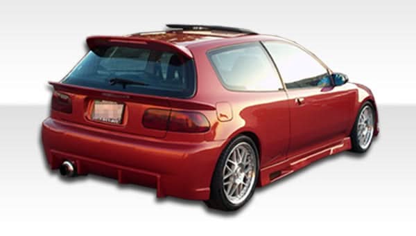 1992-1995 Honda Civic HB Mid Wing Trunk Lid Spoiler - 3 Piece - FRP