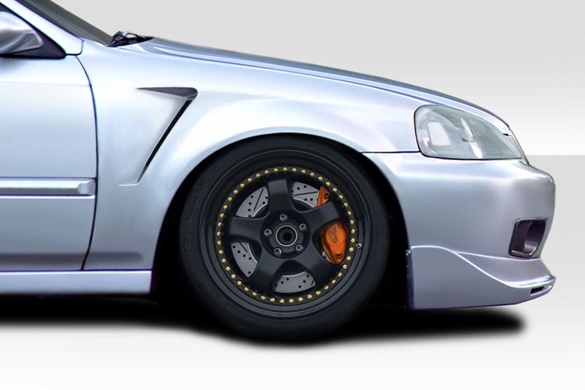 1999-2000 Honda Civic F-1 Style Fenders - 2 Piece - FRP