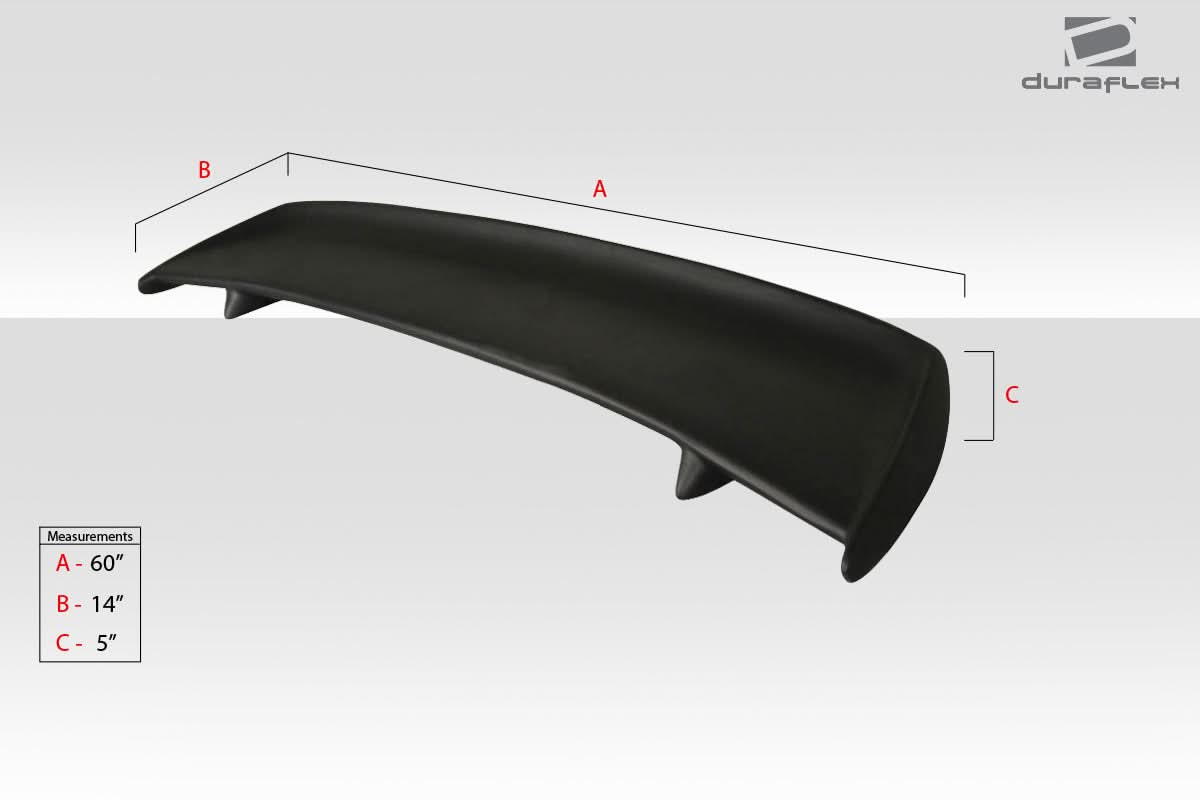 Universal Bomber Style Wing Trunk Lid Spoiler - 1 Piece - FRP