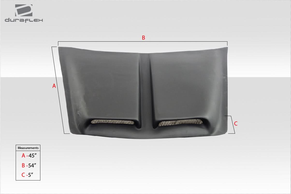 Universal Spyder Style Hood Scoop - 1 Piece - FRP