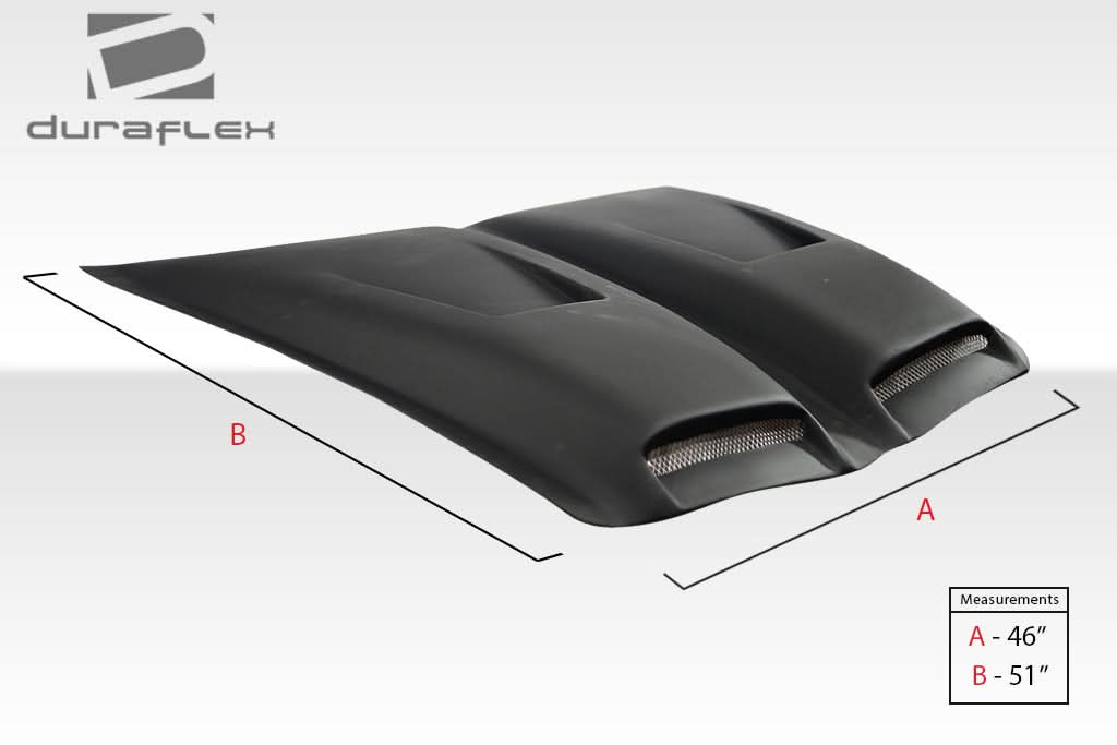 Universal Vortex Style Hood Scoop - 1 Piece - FRP