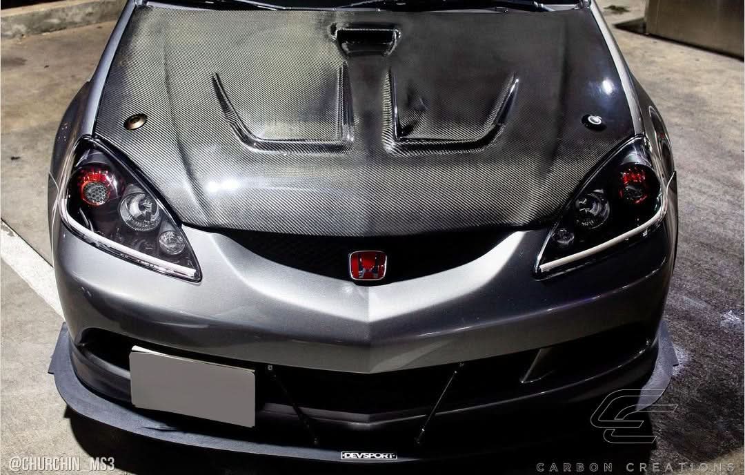 2002-2006 Acura RSX Dritech Type M Style Hood - Carbon Fiber