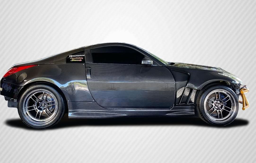 2003-2008 Nissan 350Z N-1 Style Side Skirts Rocker Panels - Carbon