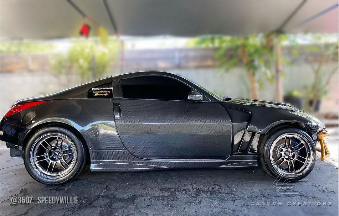 2003-2008 Nissan 350Z N-1 Style Side Skirts Rocker Panels - Carbon