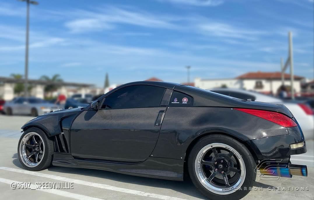 2003-2008 Nissan 350Z N-1 Style Side Skirts Rocker Panels - Carbon