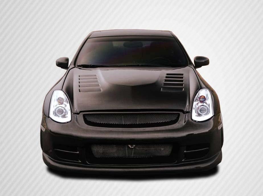 2003-2007 Infiniti G35 TS-1 Style Front Bumper Cover - Carbon Fiber