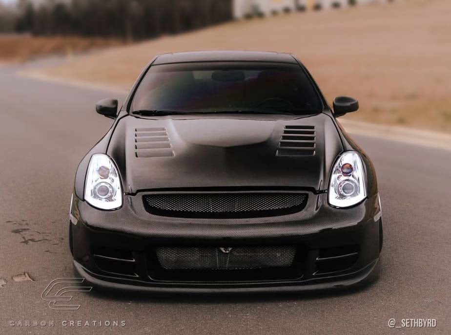 2003-2007 Infiniti G35 TS-1 Style Front Bumper Cover - Carbon Fiber