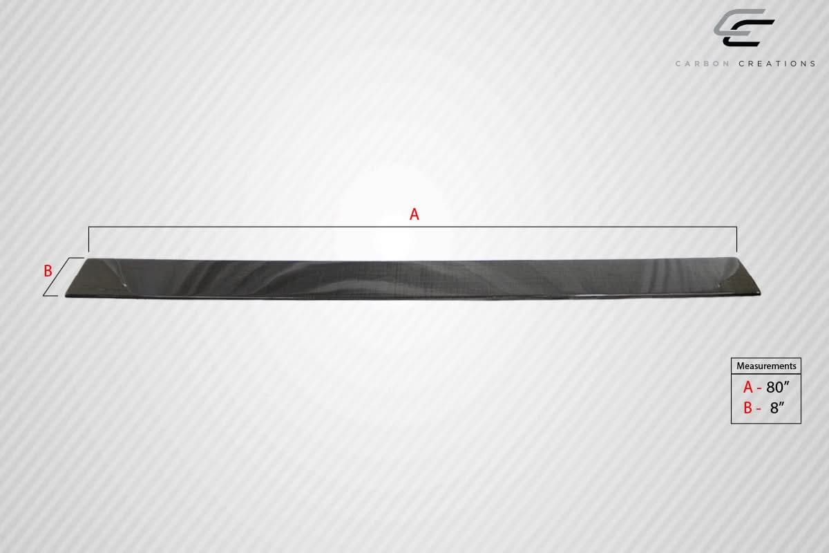 Universal Side Skirt Splitters - 2 Piece - Carbon Fiber