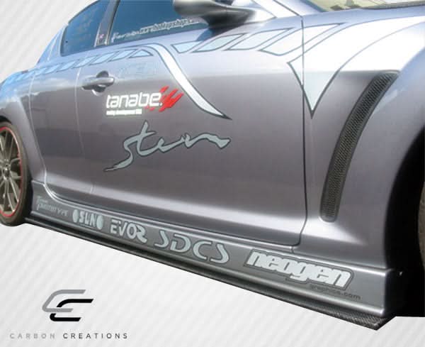 Universal Side Skirt Splitters - 2 Piece - Carbon Fiber