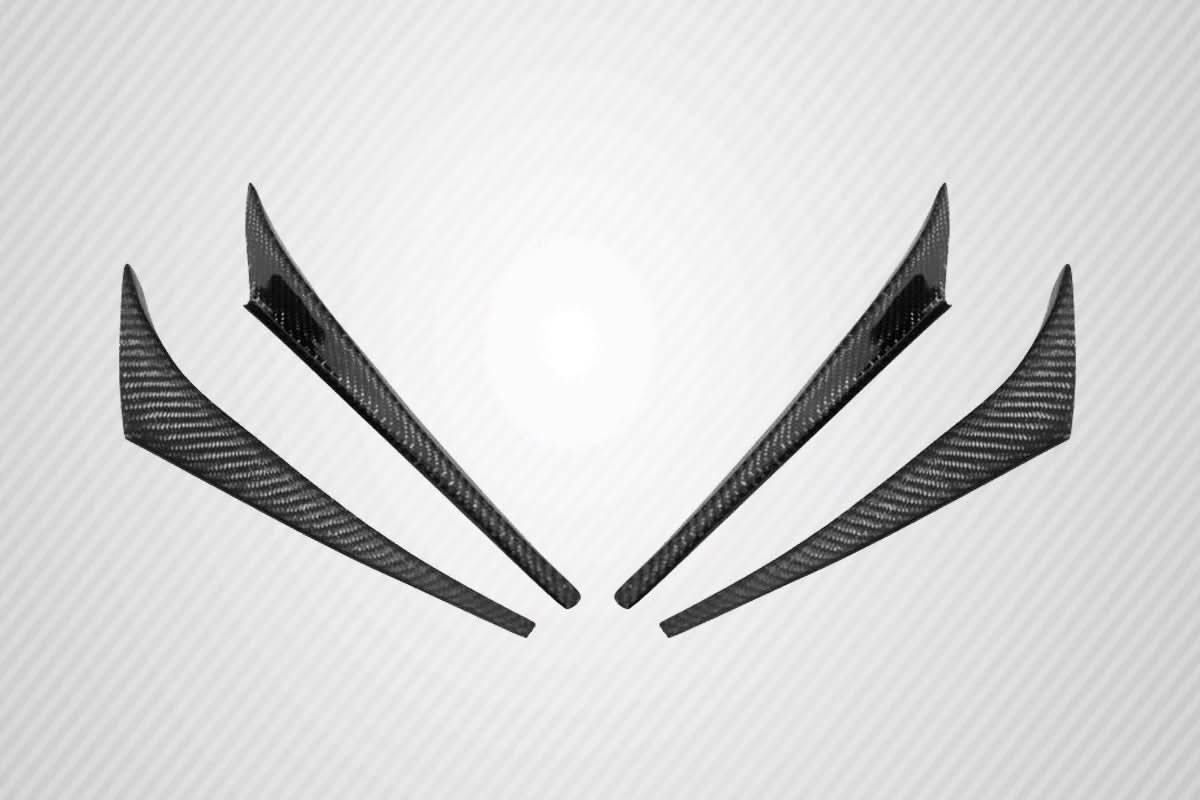 Universal Type 1 Style Fuel Canards - 4 Piece - Carbon Fiber
