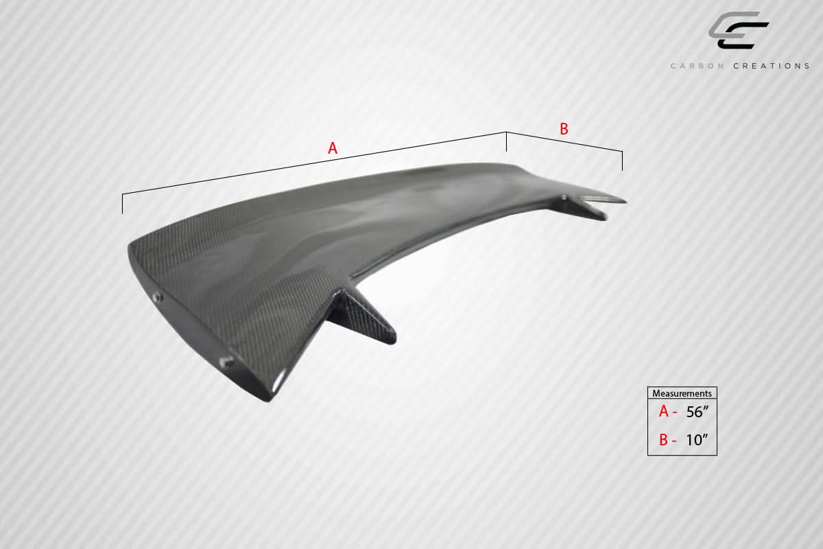 Universal Sniper Style Wing Trunk Lid Spoiler - Carbon Fiber
