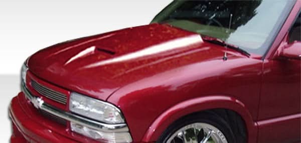 1994-2004 Chevrolet S-10 Ram Air Style Hood - 1 Piece - FRP