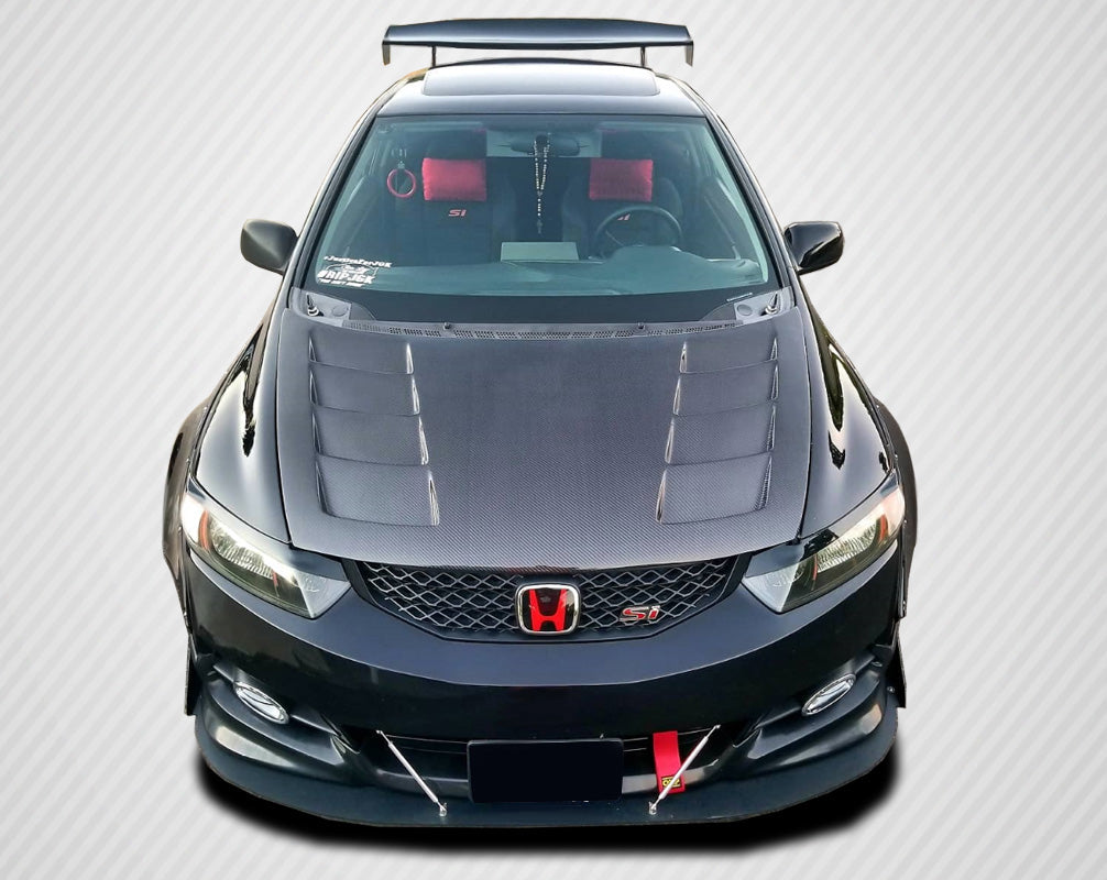 2006-2011 Honda Civic 2DR Circuit Style Hood - Carbon Fiber