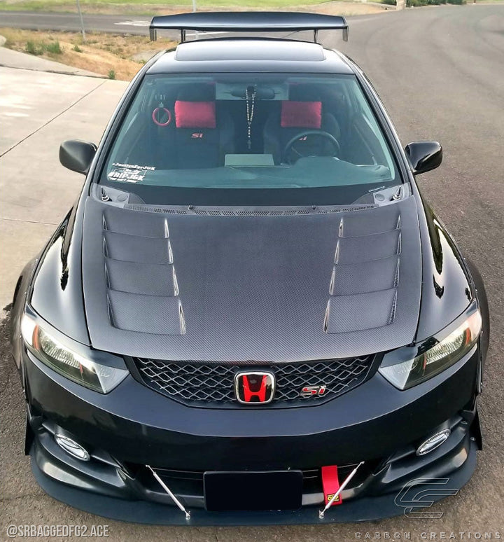 2006-2011 Honda Civic 2DR Circuit Style Hood - Carbon Fiber