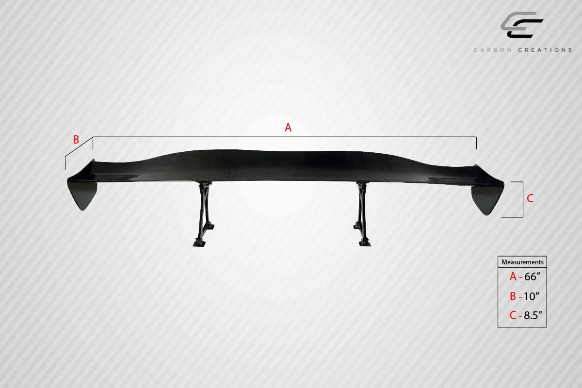 Universal GT Concept Style Wing Trunk Lid Spoiler - Carbon Fiber